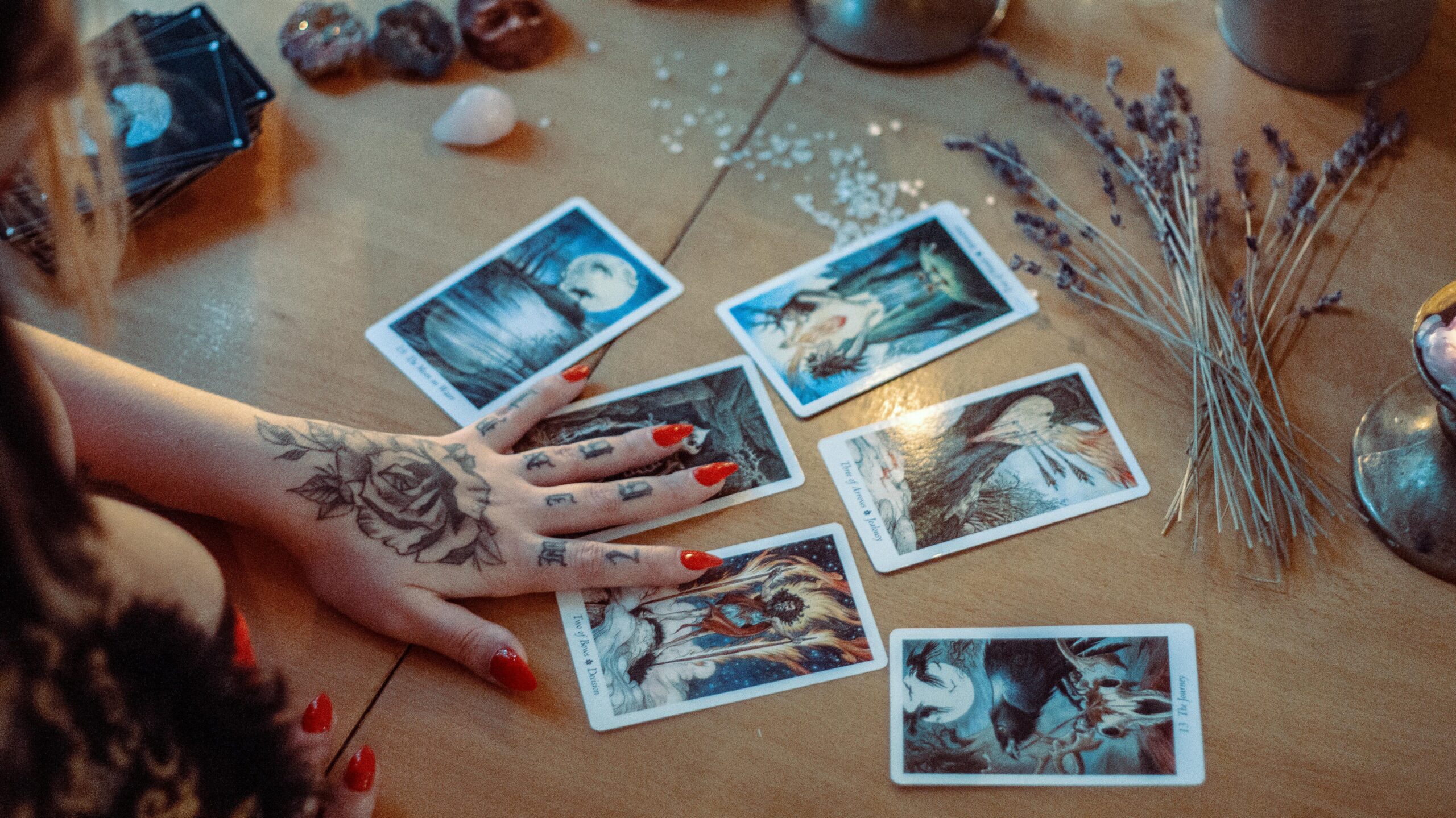 Tarot hand, tattoo hand